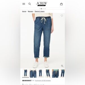 J. Crew Factory Denim Drawstring Pants